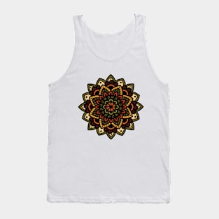 Brown and Green Mandala Tank Top